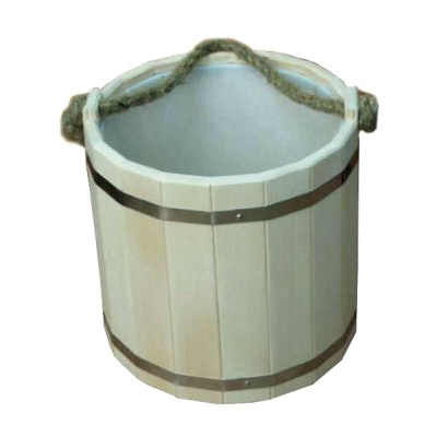 Ведро для бани 10 л с пластмассовой вставкой ВП-10