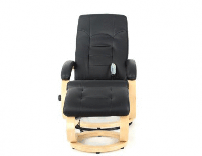 Кресло вибромассажное с пуфом LUCARO RECLINER black 