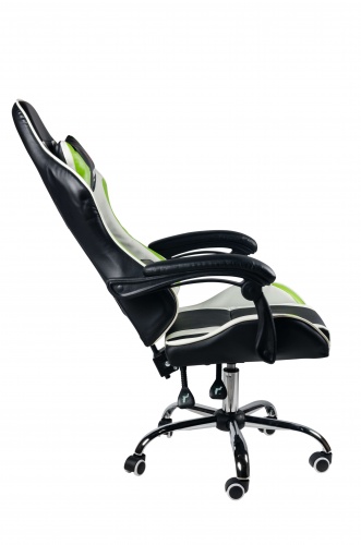 Вибромассажное кресло Calviano ASTI ULTIMATO black white green 