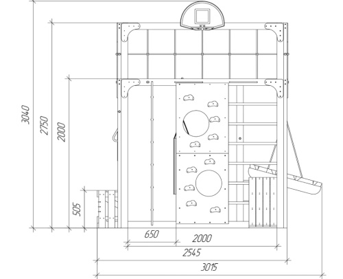 Детская площадка для дачи Савушка КУБ-1 Серый с подушками