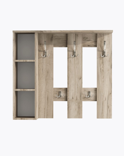 Вешалка настенная Артём-Мебель СН-100.43 дуб крафт серый 