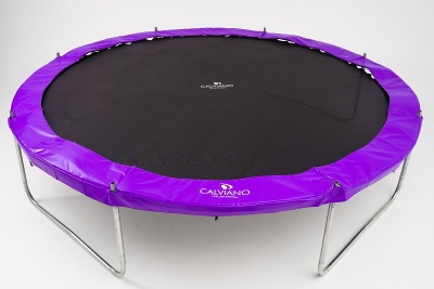 Батут с защитной сеткой Calviano 374 см 12ft INSIDE master purple