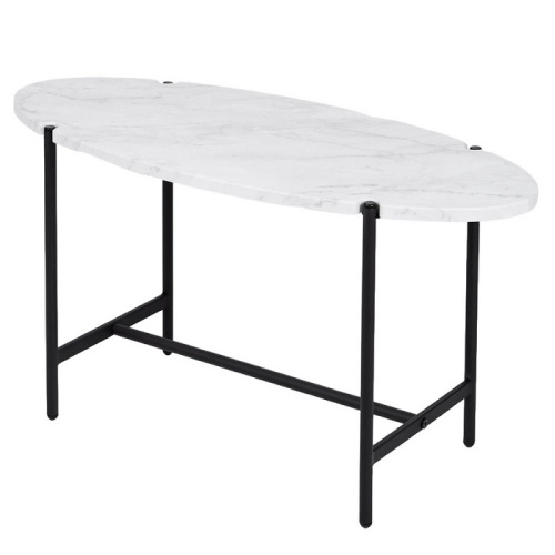 Стол журнальный МеталлАрт М025 белый мрамор 