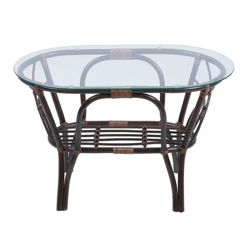 IND Комплект Багама дуэт темно-коричневый подушка бежевая овальный стол 