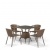 Комплект мебели T197BT Y137C-W56 4PCS Light Brown 4Pcs 4+1