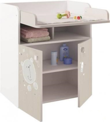 Комод Polini Kids French Teddy 1270 белый/дуб пастельный 