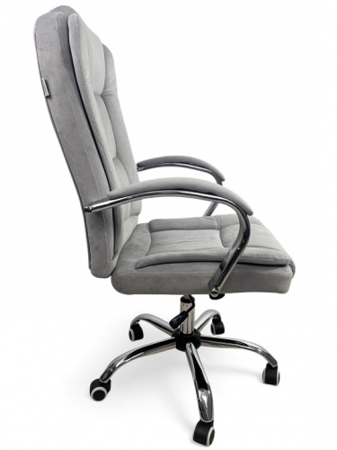 Кресло с регулировкой высоты Calviano Bravo серый велюр 