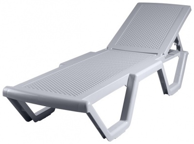 Шезлонг Ellastik Plast Атлант Плетеный 186x63x32 грей
