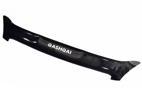 Дефлектор капота Nissan Qashqai  2006-2013 (Logo)