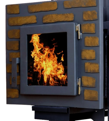 Печь банная ComfortProm Сталь 8мм закрытая 26 дверь стекло декор