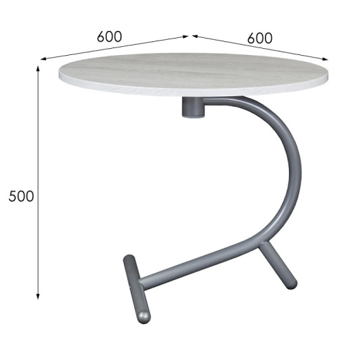 Стол журнальный Дуэт 14 дуб дымчатый 