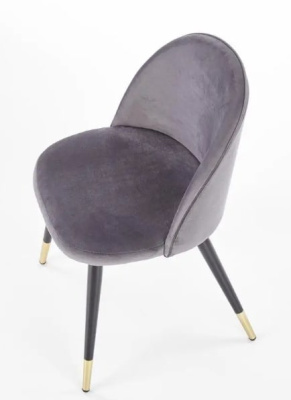 Стул HALMAR K315 серый черный золотой 