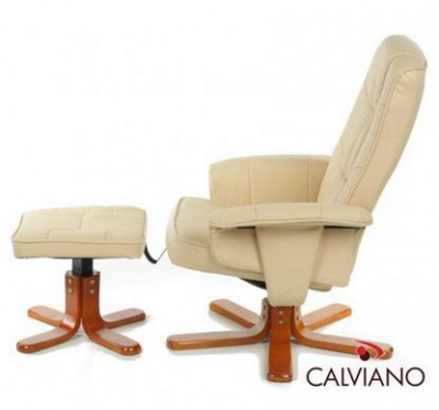 Массажное кресло CALVIANO 20 с пуфом (бежевое) 