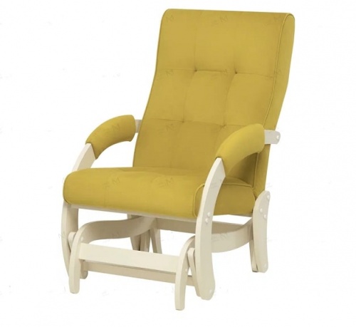 Кресло-маятник Leset Хилл слоновая кость Velur V28