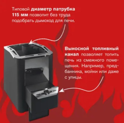 Печь для бани Термофор Ниагара 18 антрацит