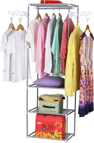 Вешалка напольная с полками для одежды 55х35x170см 