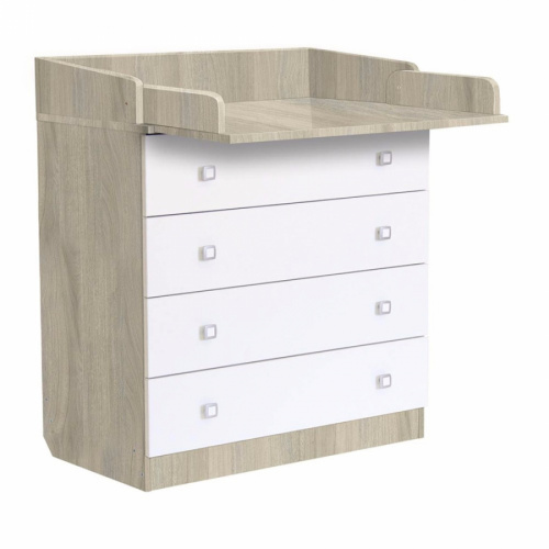 Комод Polini Kids Simple 1580 вяз/белый 