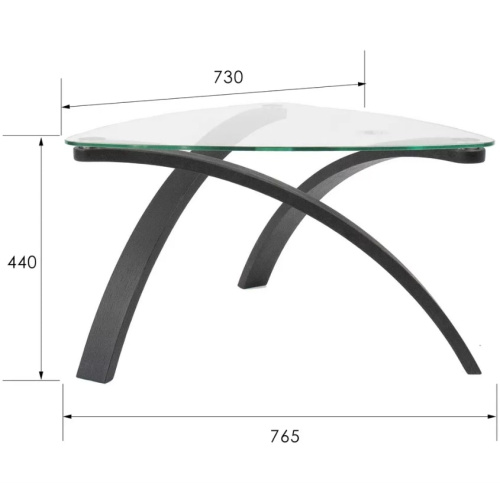 Стол журнальный Гурон 3 черный матовый 