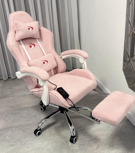 Вибромассажное кресло Calviano AVANTI ULTIMATO pink fabric 