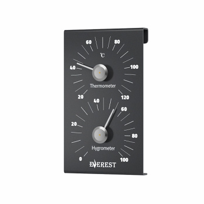 Термогигрометр EVEREST алюминий BLACK (TG-31)