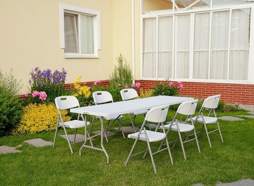 Набор садовой мебели CALVIANO стол пластиковый 244см и 6 стульев
