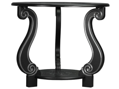 Стол журнальный Грация С на колесах венге серебро 