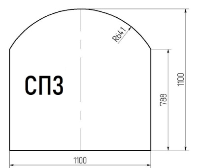 Лист стеклянный напольный 6мм СП-3 1100х1100мм