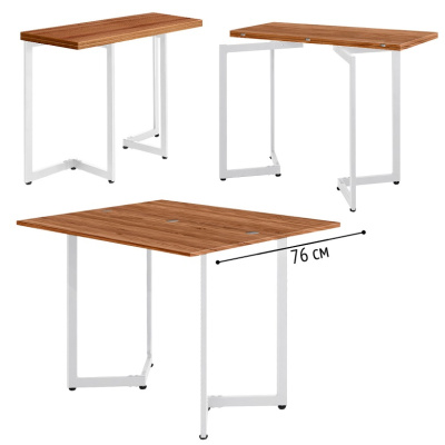 Стол-консоль Арлен 2 дуб табачный металл белый 