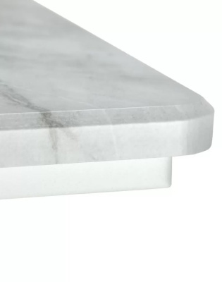 Стол приставной МеталлАрт М007 белый мрамор белый 