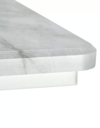 Стол приставной МеталлАрт М007 белый мрамор белый 