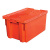 Ящик с крышкой 600x400x365 сплошной оранжевый