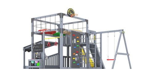 Детская площадка для дачи Савушка КУБ-5 Серый