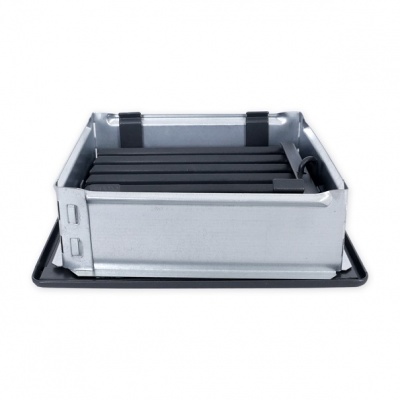 Вентиляционная решетка темно-серый с задвижкой 17х17