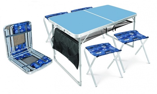 Комплект складной мебели Ника ССТ-К3 голубой джинс