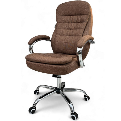 Кресло с регулировкой высоты Calviano VIP Masserano Коричневая ткань 