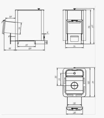 Печь для бани Термофор Колибри 9 Б антрацит