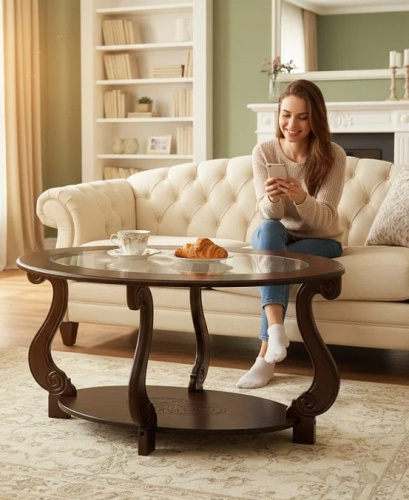 Стол журнальный Овация С темно-коричневый 