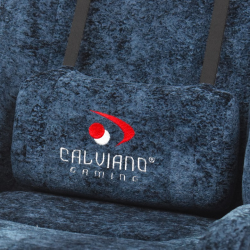 Вибромассажное кресло Calviano ASTI ULTIMATO blue fabric 