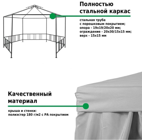 Тент садовый Green Glade 1081-2 2х2х2м полиэстер