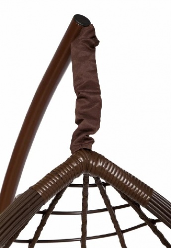 Подвесное кресло Скай 04 коричневый подушка бордовый 
