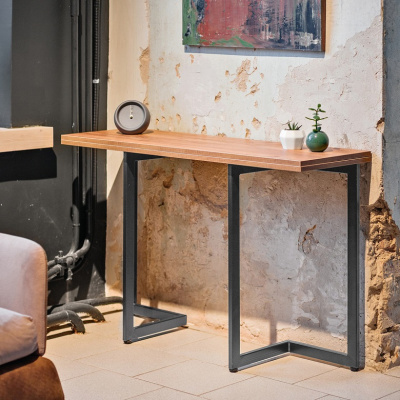 Стол-консоль Арлен 1 дуб золотой металл графит 