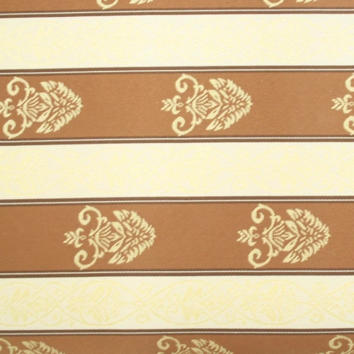 Банкетка Ретро с ящиком белый ткань полоса коричневый 