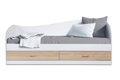 Кровать ЛАГУНА-2 белый дуб сонома 