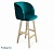 Стул барный Sheffilton SHT-ST33-1/S65 альпийский бирюзовый прозрачный лак