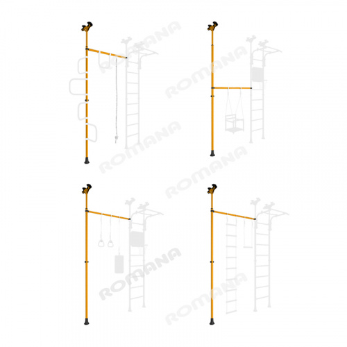 Комплект стойка распорная со связью Romana "Карусель ДСКМ-1-8.18-44", цвет оранжевый