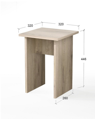 Табурет СН-005.012 дуб крафт серый 