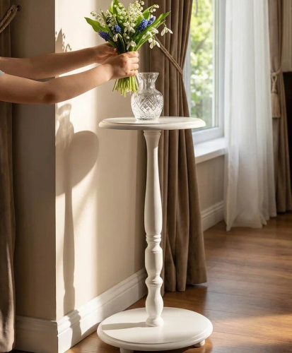 Подставка для цветов Селена белый 