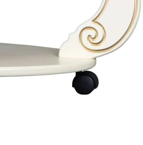 Стол журнальный Овация М на колёсах слоновая кость 