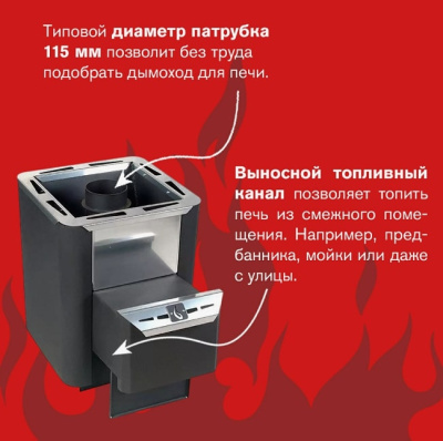 Печь для бани Термофор Колибри 9 антрацит