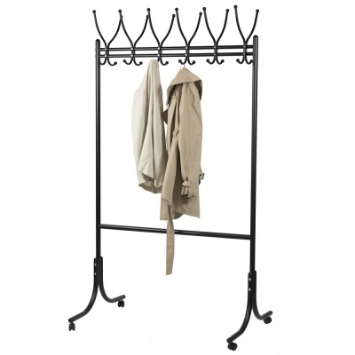 Вешалка общественная М 11 на колесах черный 